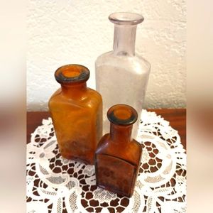 Antique Medicine Glass Bottles